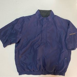 FootJoy‎ DryJoys Short Sleeve Pullover Golf Rain Jacket Windbreaker Navy Size XL
